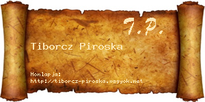 Tiborcz Piroska névjegykártya